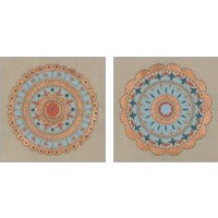 Framed Copper Mandala 2 Piece Art Print Set