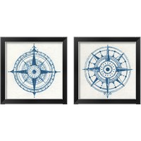 Framed Indigo Gild Compass Rose 2 Piece Framed Art Print Set