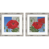 Framed 'More Poppies 2 Piece Framed Art Print Set' border=