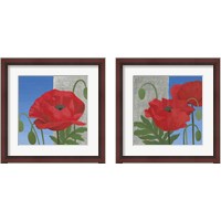 Framed 'More Poppies 2 Piece Framed Art Print Set' border=