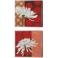 Framed 'Morning Chrysanthemum 2 Piece Canvas Print Set' border=
