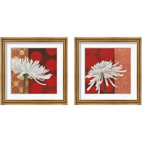 Framed 'Morning Chrysanthemum 2 Piece Framed Art Print Set' border=