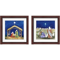 Framed 'Christmas in Bethlehem 2 Piece Framed Art Print Set' border=