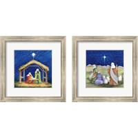 Framed 'Christmas in Bethlehem 2 Piece Framed Art Print Set' border=