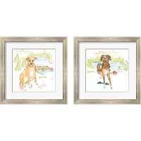 Framed Dog Days of Summer 2 Piece Framed Art Print Set
