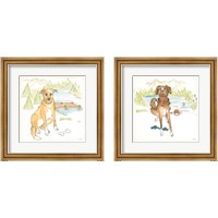 Framed 'Dog Days of Summer 2 Piece Framed Art Print Set' border=