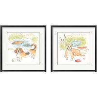 Framed 'Dog Days of Summer 2 Piece Framed Art Print Set' border=