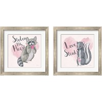 Framed 'My Furry Valentine 2 Piece Framed Art Print Set' border=