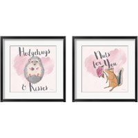 Framed 'My Furry Valentine 2 Piece Framed Art Print Set' border=