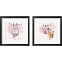 Framed 'My Furry Valentine 2 Piece Framed Art Print Set' border=