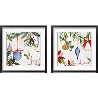 Framed 'Watercolor Christmas 2 Piece Framed Art Print Set' border=