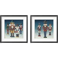 Framed 'Nutcrackers Snow 2 Piece Framed Art Print Set' border=
