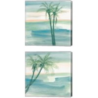 Framed Peaceful Dusk Tropical 2 Piece Canvas Print Set