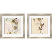 Framed Gold Blocks on Pastel 2 Piece Framed Art Print Set