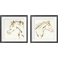 Framed 'Gilded Horse 2 Piece Framed Art Print Set' border=