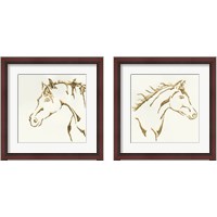 Framed Gilded Horse 2 Piece Framed Art Print Set