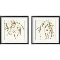 Framed 'Gilded Horse 2 Piece Framed Art Print Set' border=