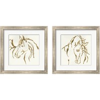 Framed Gilded Horse 2 Piece Framed Art Print Set
