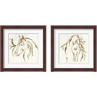Framed 'Gilded Horse 2 Piece Framed Art Print Set' border=