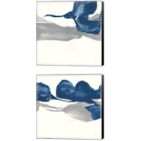 Framed Sapphire and Gray 2 Piece Canvas Print Set