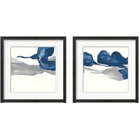 Framed 'Sapphire and Gray 2 Piece Framed Art Print Set' border=