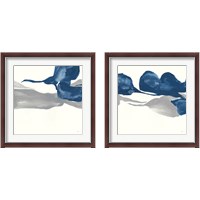 Framed 'Sapphire and Gray 2 Piece Framed Art Print Set' border=