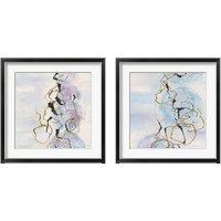Framed Abstract Lines on Pastel 2 Piece Framed Art Print Set