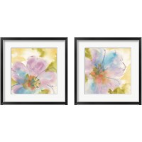 Framed 'Flower Tints  2 Piece Framed Art Print Set' border=