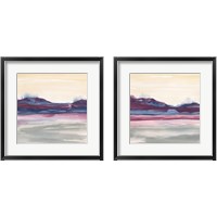 Framed 'Purple Rock Dawn 2 Piece Framed Art Print Set' border=