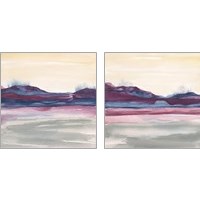 Framed 'Purple Rock Dawn 2 Piece Art Print Set' border=