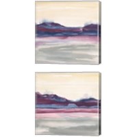 Framed 'Purple Rock Dawn 2 Piece Canvas Print Set' border=
