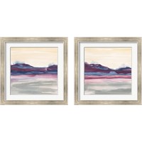 Framed 'Purple Rock Dawn 2 Piece Framed Art Print Set' border=