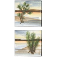 Framed 'Desert Floral 2 Piece Canvas Print Set' border=
