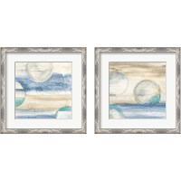 Framed 'Circles in Time 2 Piece Framed Art Print Set' border=