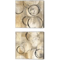 Framed Circle in a Square 2 Piece Canvas Print Set