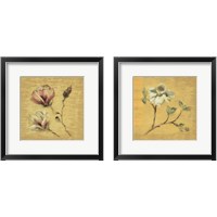 Framed Flower on Gold 2 Piece Framed Art Print Set