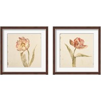 Framed 'Vintage Tulip 2 Piece Framed Art Print Set' border=