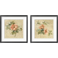 Framed 'Provence Rose 2 Piece Framed Art Print Set' border=