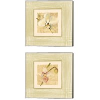 Framed 'Exotic Floral 2 Piece Canvas Print Set' border=