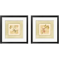 Framed 'Exotic Floral 2 Piece Framed Art Print Set' border=