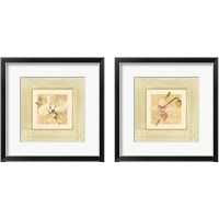 Framed 'Exotic Floral 2 Piece Framed Art Print Set' border=