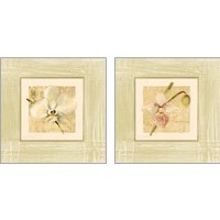 Framed 'Exotic Floral 2 Piece Art Print Set' border=