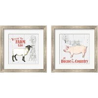 Framed 'Farm to Table 2 Piece Framed Art Print Set' border=