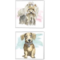 Framed Glamour Pups 2 Piece Canvas Print Set