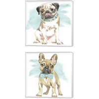 Framed 'Glamour Pups 2 Piece Canvas Print Set' border=