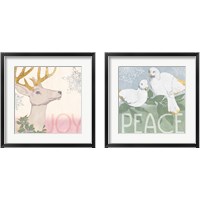 Framed 'Pastel Christmas 2 Piece Framed Art Print Set' border=