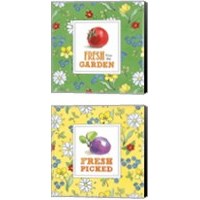 Framed 'Fresh From the Garden 2 Piece Canvas Print Set' border=