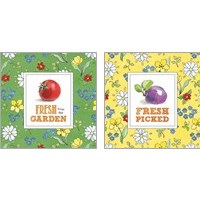 Framed 'Fresh From the Garden 2 Piece Art Print Set' border=