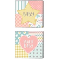 Framed Baby Quilt 2 Piece Canvas Print Set