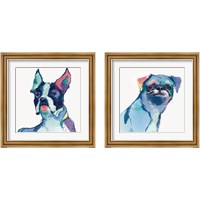 Framed Dog Watercolor 2 Piece Framed Art Print Set